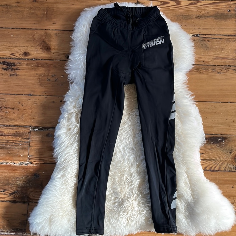 Black Altura Night Vision Thermal Cycling Tights, women’s size UK 12/US 8